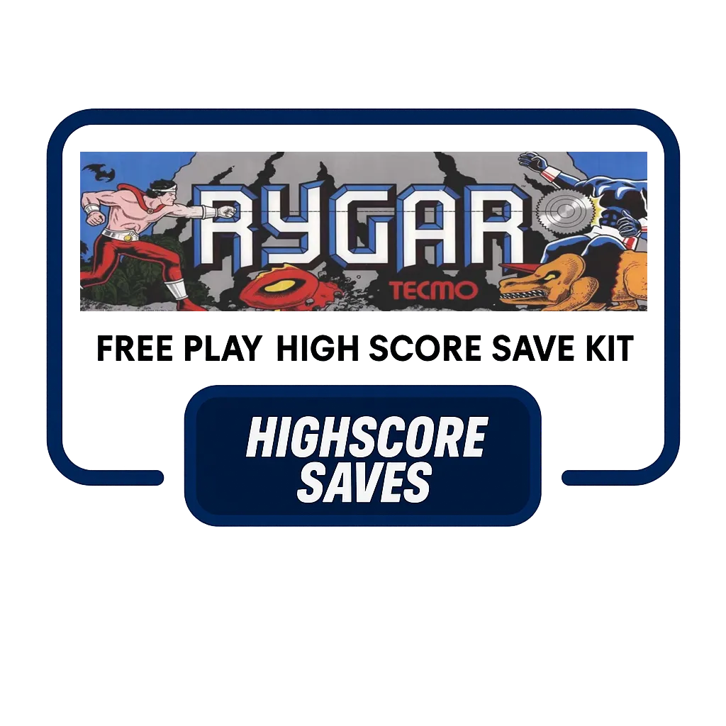 Rygar Free Play and High Score Save Kit