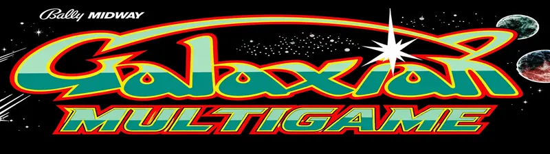 Galaxian Multigame Free Play and High Score Save Kit installation guide marquee