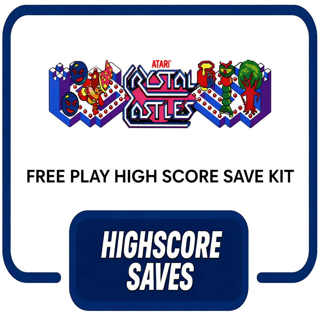 Crystal Castles Free Play and High Score Save Kit