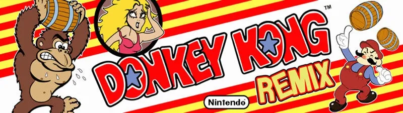 Donkey Kong Remix Free Play and High Score Save Kit installation guide marquee