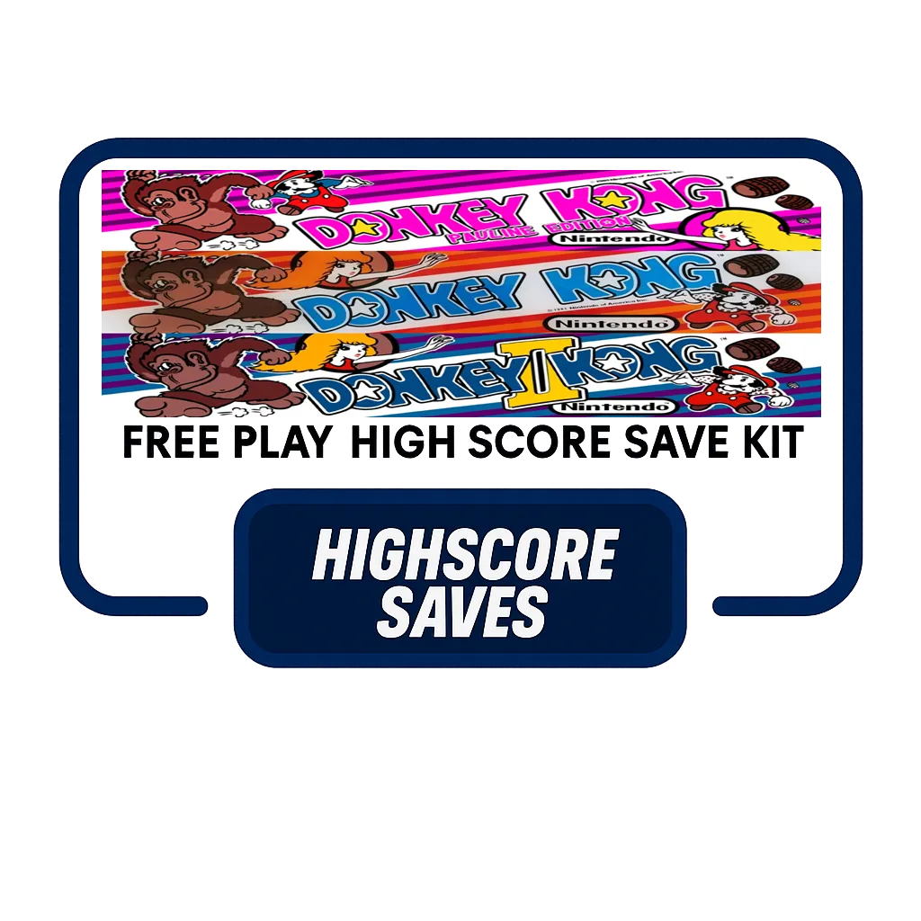 Donkey Kong | D2K | Pauline Edition Free Play and High Score Save Kit Donkey Kong | D2K | Pauline Edition Free Play and High Score Save Kit
