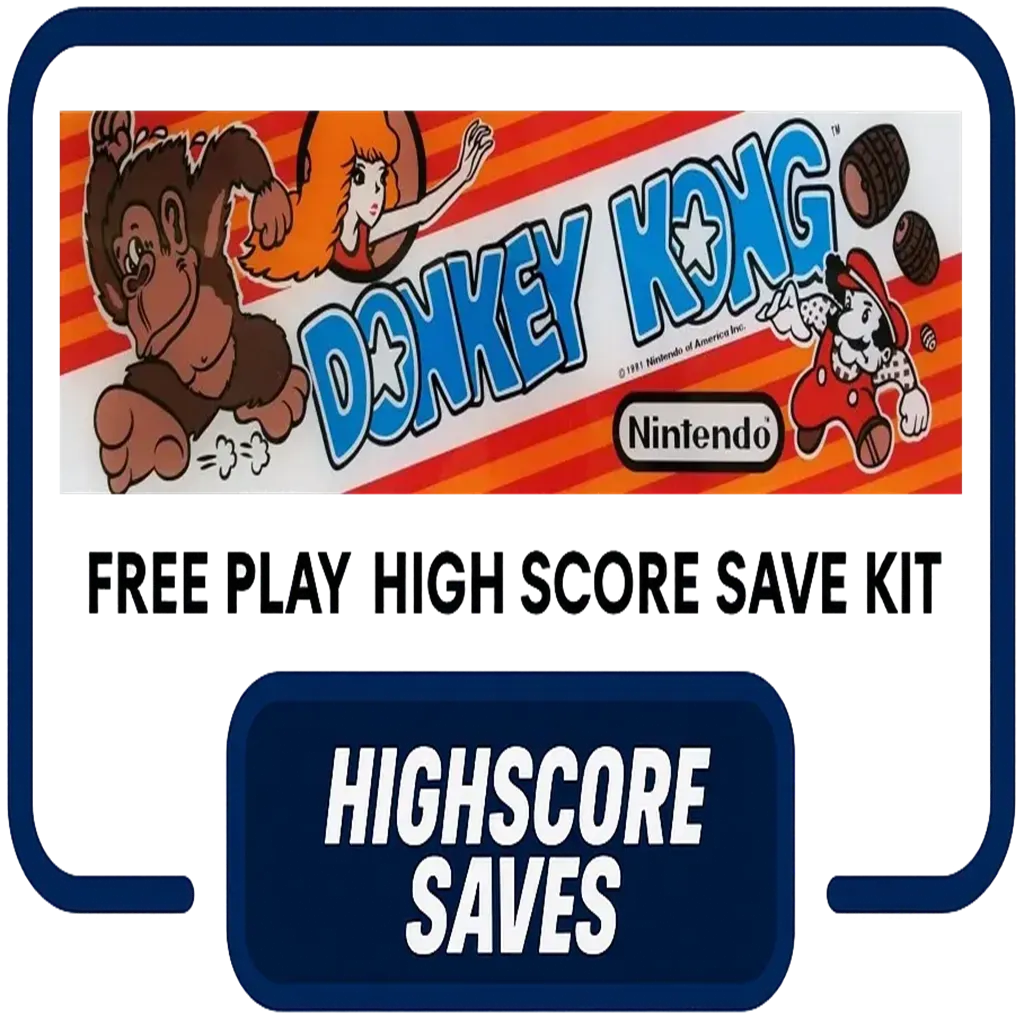 Donkey Kong Free Play and High Score Save Kit