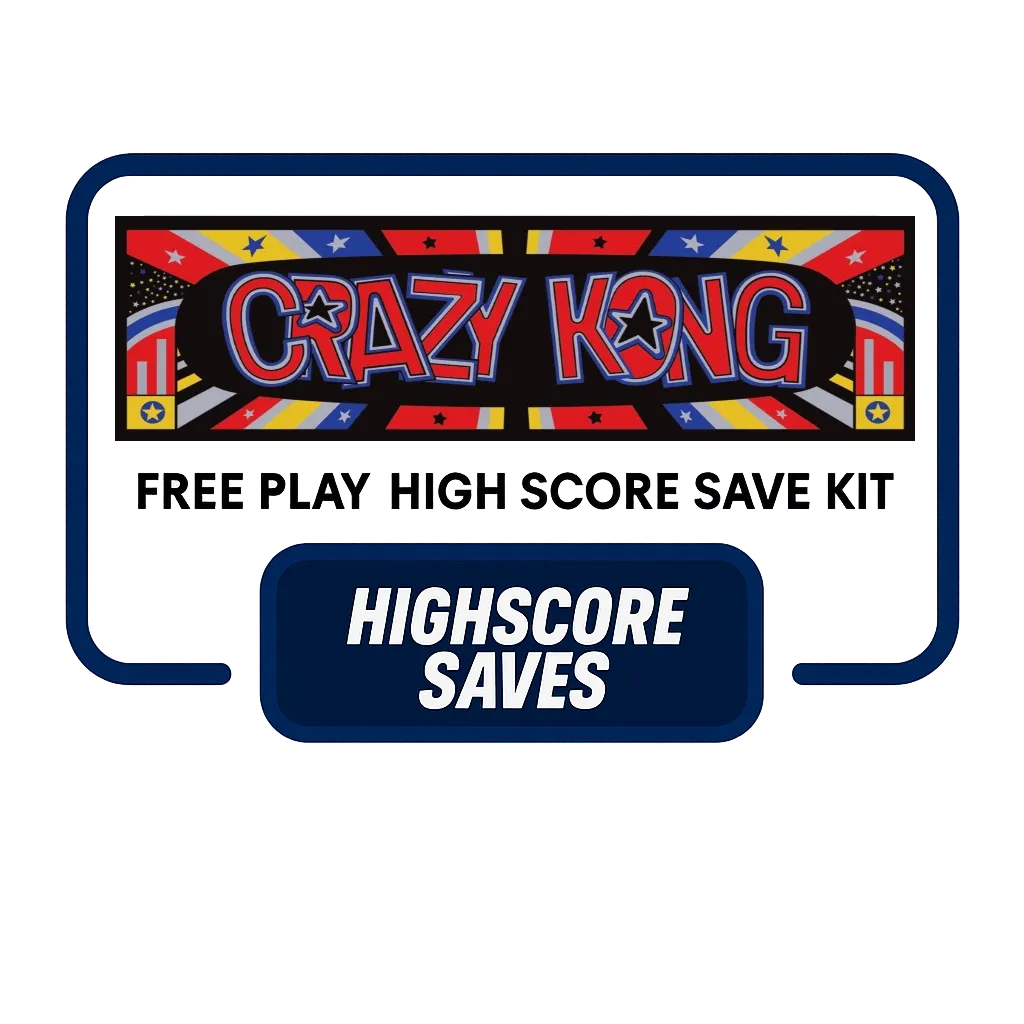 Crazy Kong Part II Free Play and High Score Save Kit