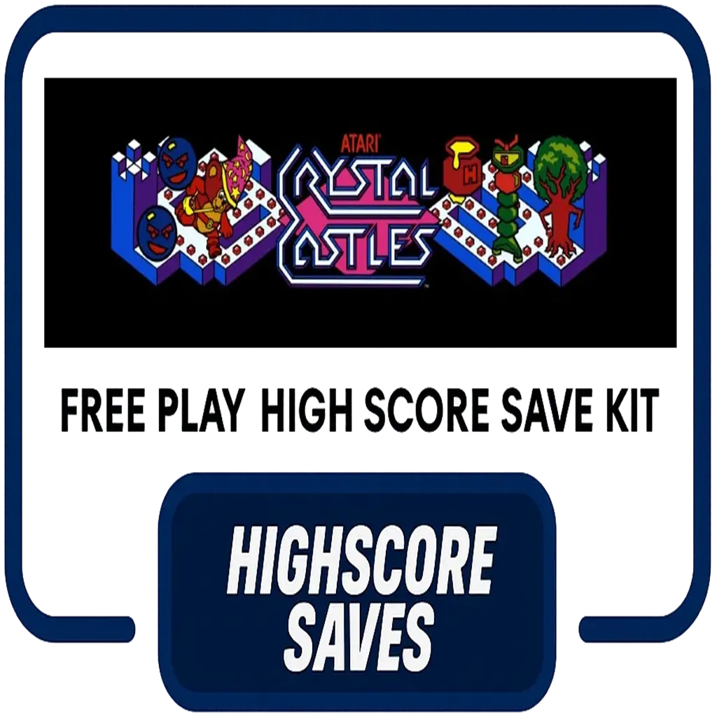 Crystal Castles Free Play and High Score Save Kit