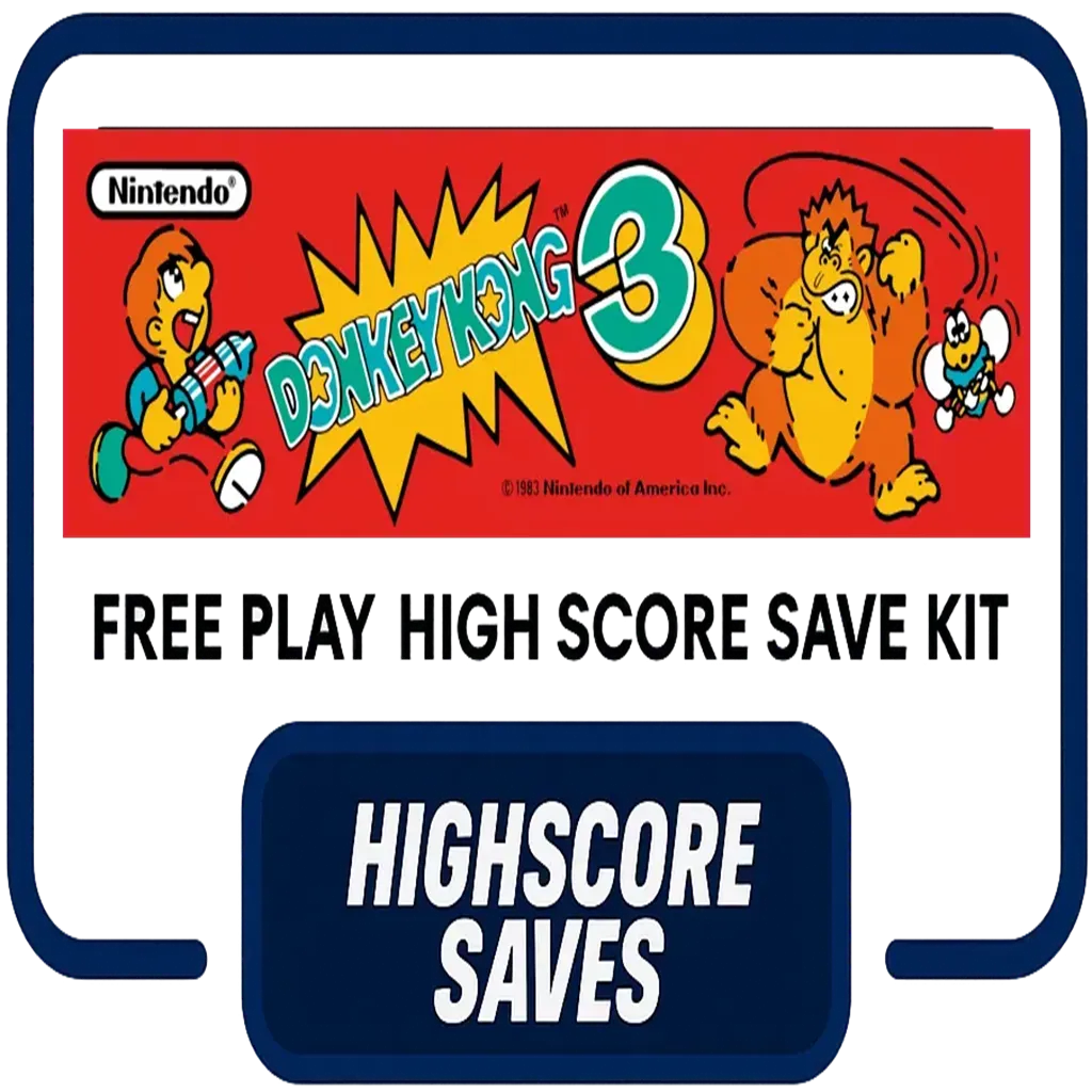 Donkey Kong 3 Free Play and High Score Save Kit
