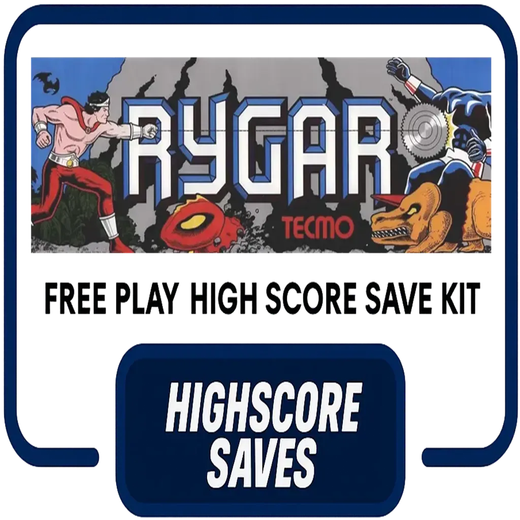 Rygar Free Play and High Score Save Kit