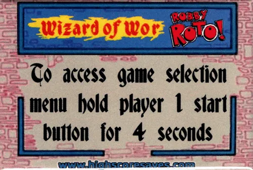 Wizard of Wor | Robby Roto Multigame Instruction Magnet Wizard of Wor | Robby Roto Multigame Instruction Magnet