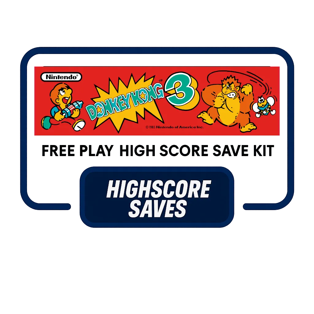 Donkey Kong 3 Free Play and High Score Save Kit Donkey Kong 3 Free Play and High Score Save Kit