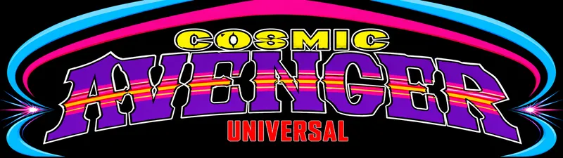Cosmic Avenger Free Play and High Score Save Kit installation guide marquee