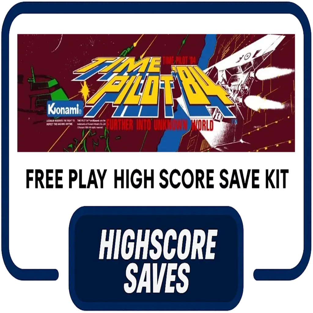 Time Pilot 84 Free Play and High Score Save Kit