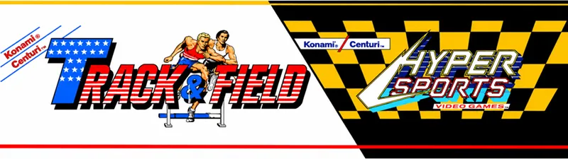 Hyper Sports Track and Field Multigame Free Play and High Score Save Kit installation guide marquee