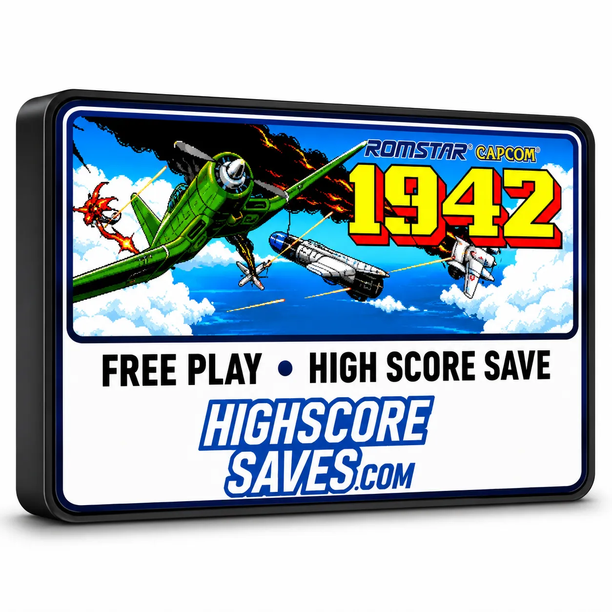 1942 Arcade Free Play and High Score Save Kit PCB Upgrade