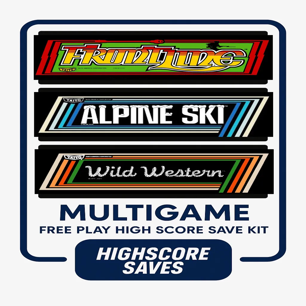 Frontline Vertical Taito Multigame Free Play and High Score Save Kit
