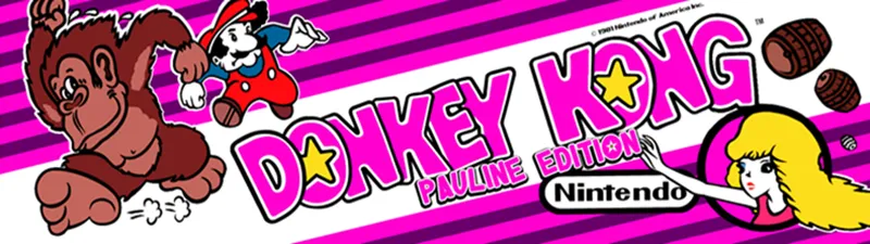 Donkey Kong Pauline Free Play and High Score Save Kit for original Nintendo arcade PCB