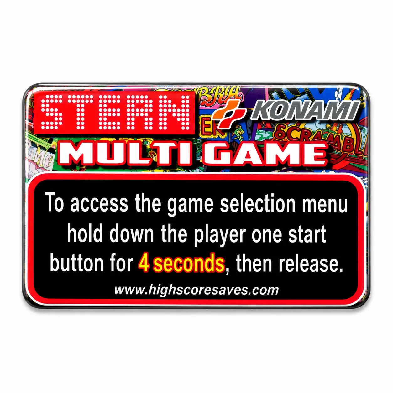 Scramble | Super Cobra Multigame Instruction Magnet