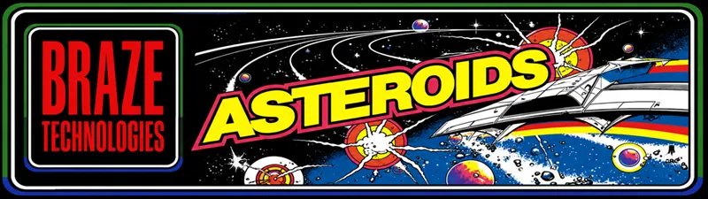 Braze Asteroids Free Play and High Score Save Kit installation guide marquee