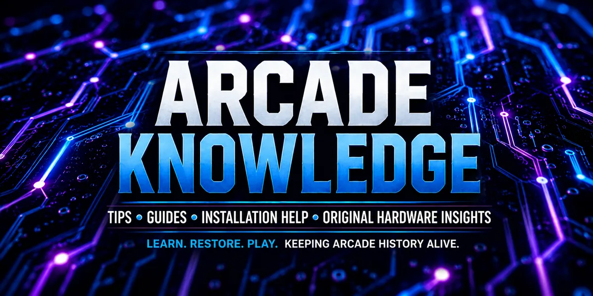 Arcade Knowledge tips, guides, installation help and original arcade hardware insights