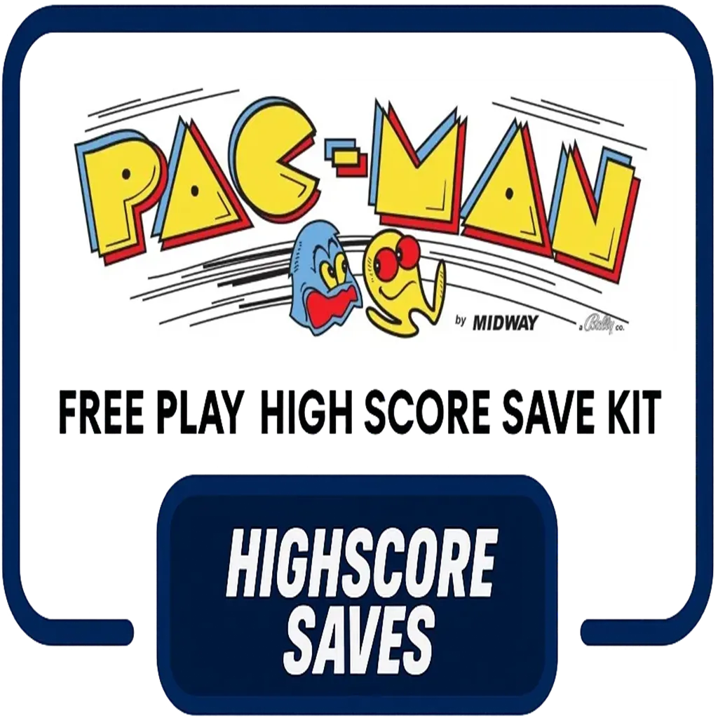 Pacman Free Play and High Score Save Kit