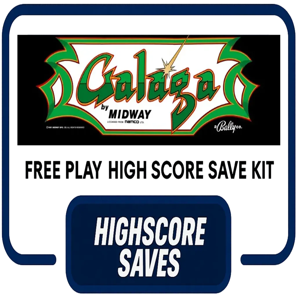 Galaga Free Play and High Score Save Kit