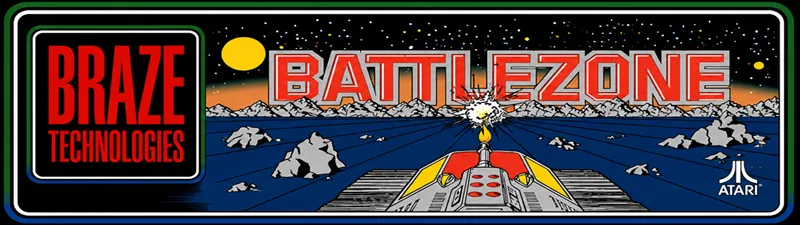Braze Battlezone Free Play and High Score Save Kit installation guide marquee