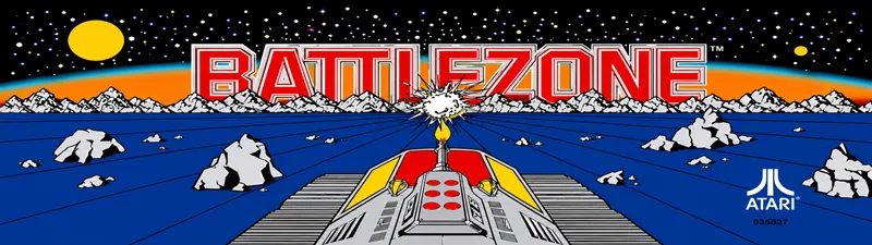 Battlezone Free Play and High Score Save Kit arcade marquee
