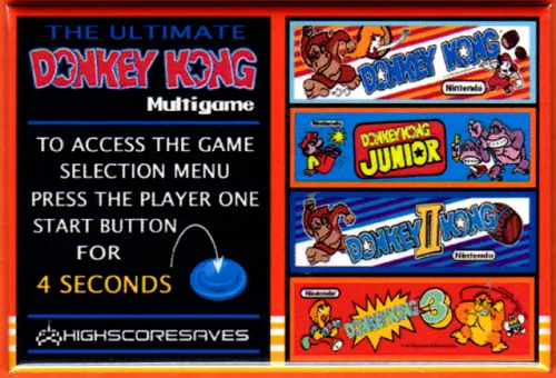 Ultimate Donkey Kong 3DK Multigame Instruction Magnet Ultimate Donkey Kong 3DK Multigame Instruction Magnet