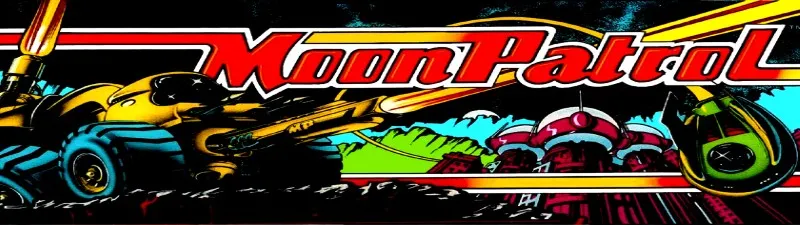 Moon Patrol Free Play and High Score Save Kit installation guide marquee