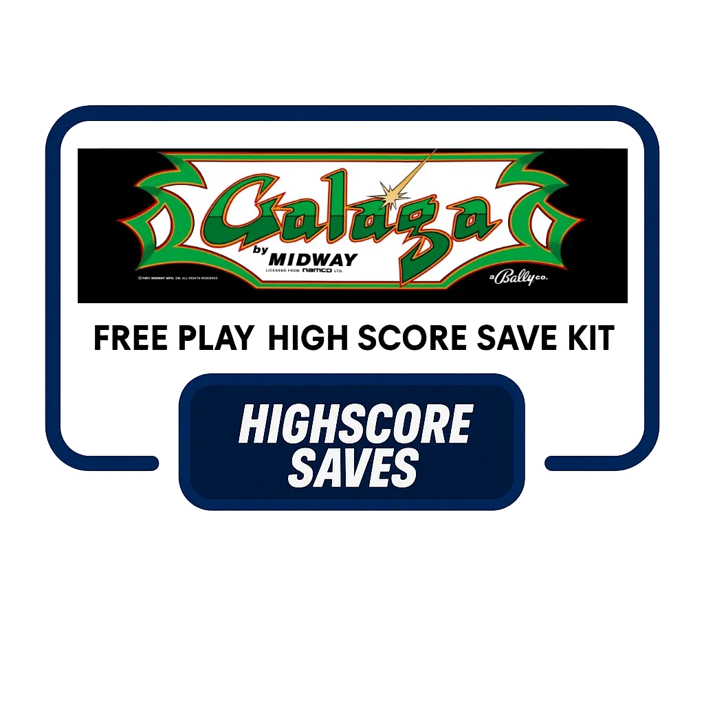 Galaga Free Play and High Score Save Kit – Upgrade your Midway arcade board Galaga Free Play and High Score Save Kit for Midway arcade PCB