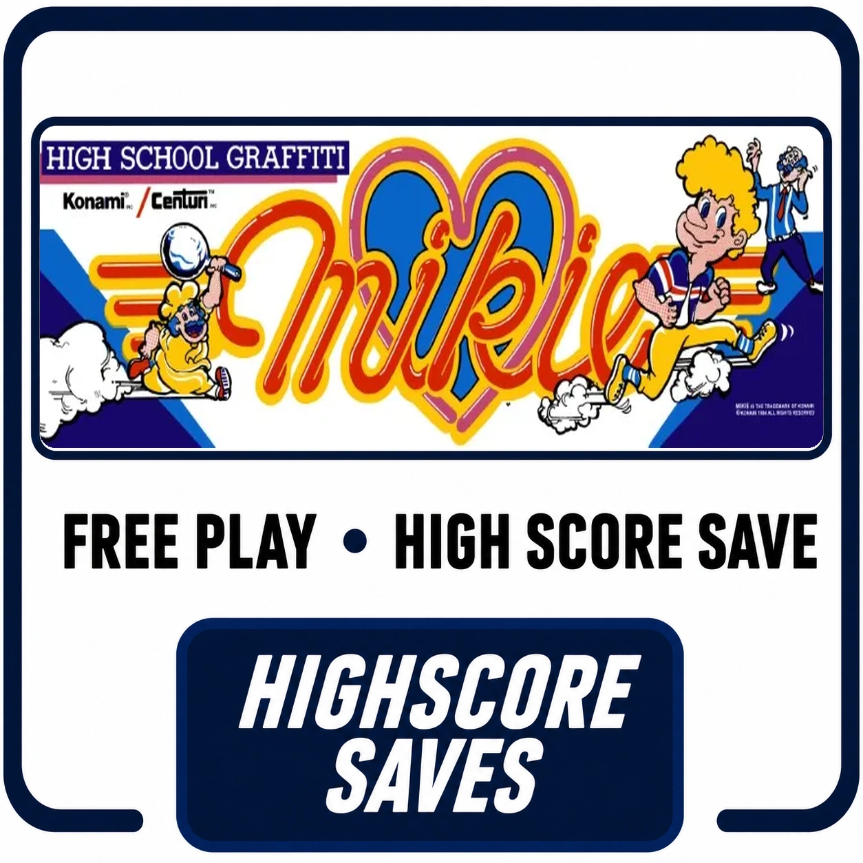 Mikie Free Play and High Score Save Kit
