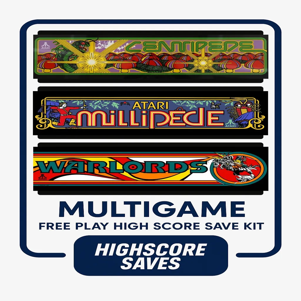 Super Multipede | Centipede | Millipede | Warlords | Super Breakout | Multigame Free Play and High Score Save Kit
