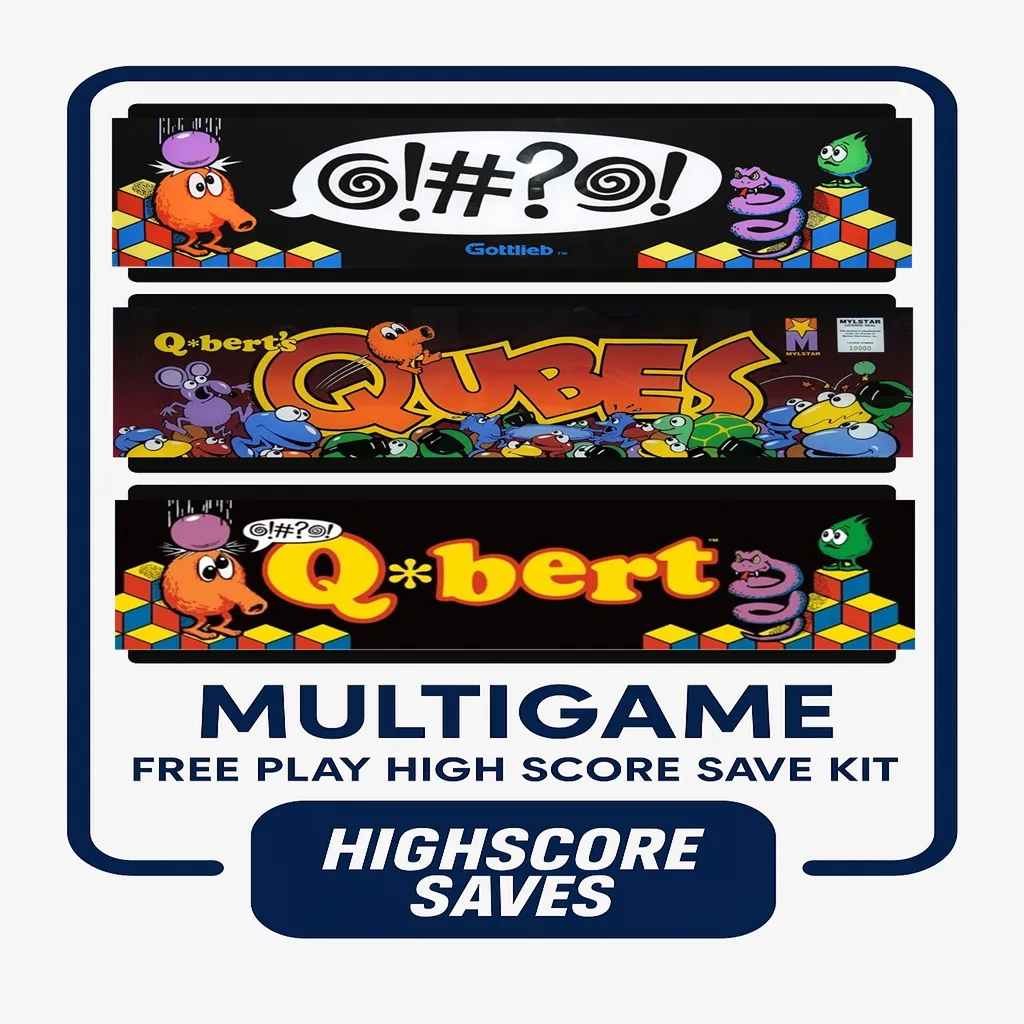 Qbert | Qbert Qubes | FHMC Qbert Multigame Free Play and High Score Save Kit
