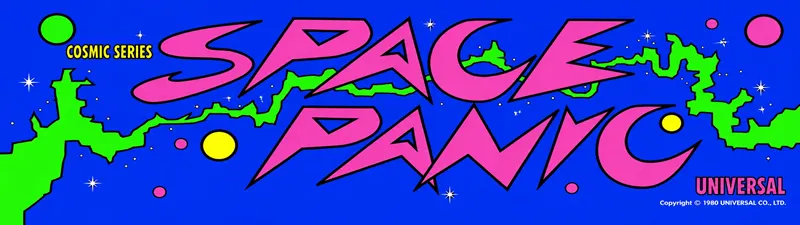 Space Panic Free Play and High Score Save Kit installation guide marquee