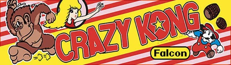 Crazy Kong Free Play and High Score Save Kit arcade marquee