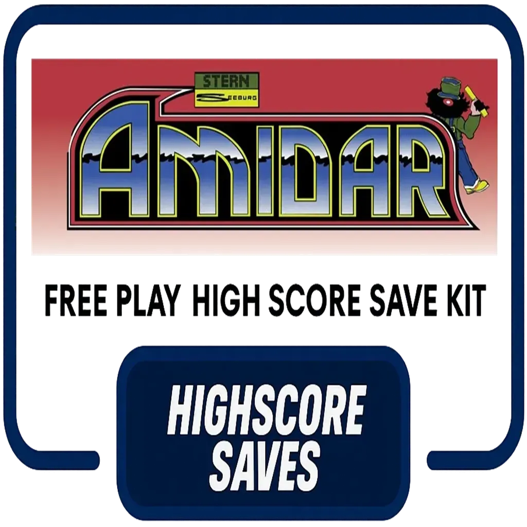 Amidar arcade marquee logo for Free Play and High Score Save Kit