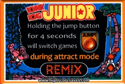 Donkey Kong Jr Remix Instruction Magnet Donkey Kong Jr Remix Instruction Magnet