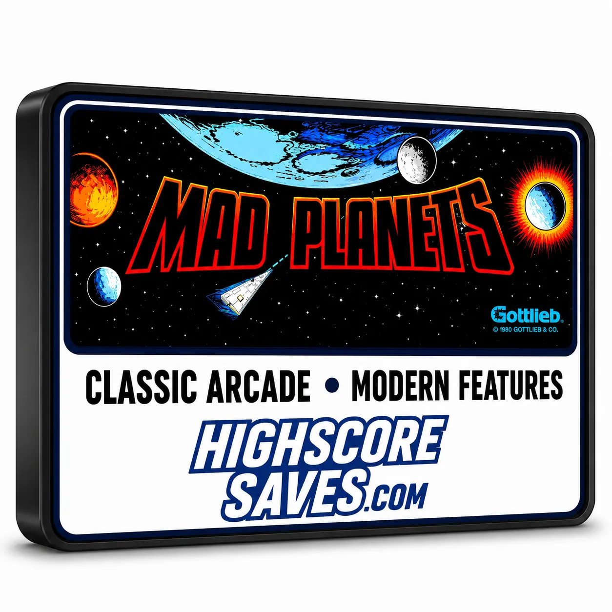 Mad Planets Arcade Free Play and High Score Save Kit
