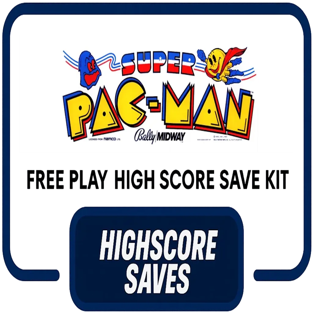 Super Pacman Free Play and High Score Save Kit