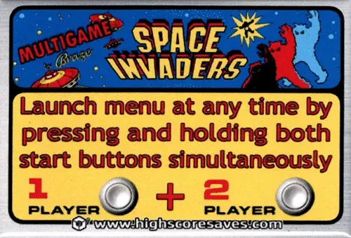 Space Invaders Multigame Instruction Magnet Space Invaders Multigame Instruction Magnet
