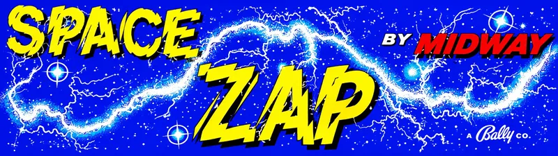 Space Zap Free Play and High Score Save Kit installation guide marquee