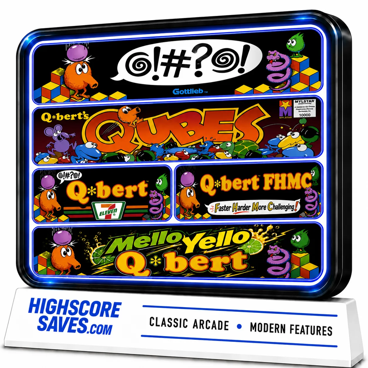 Qbert | Qbert Qubes | FHMC Multigame Free Play and High Score Save Kit