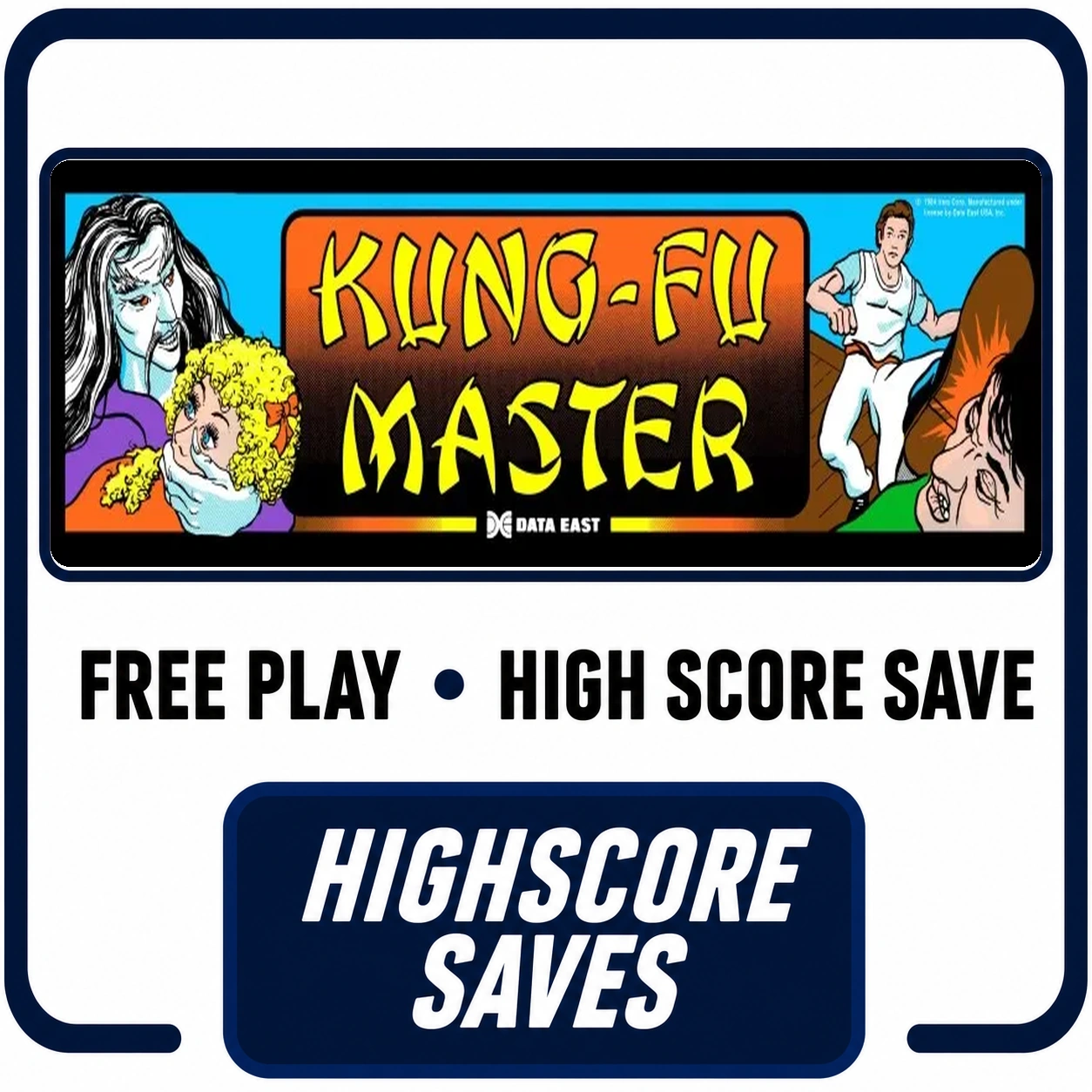 Kung Fu Master Free Play and High Score Save Kit