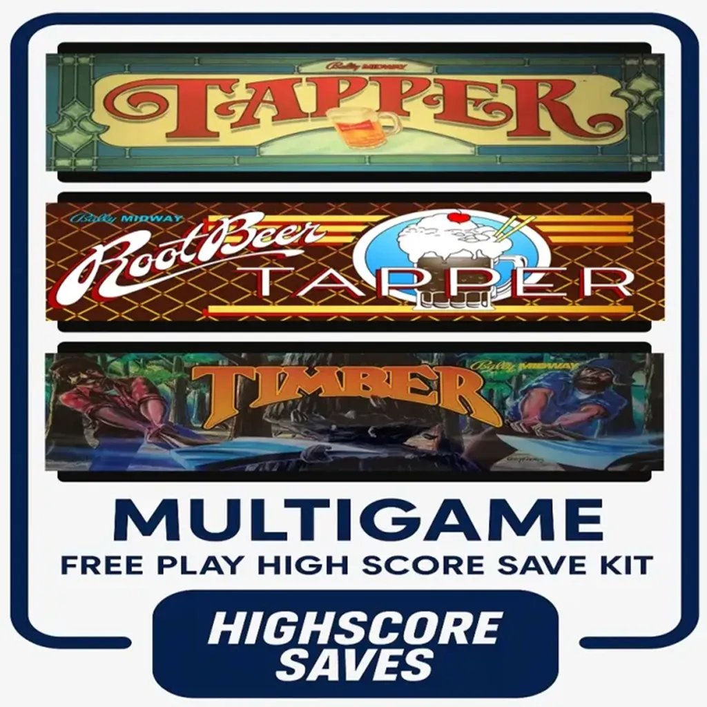 Tapper | Timber | Root Beer Tapper Multigame Free Play and High Score Save Kit