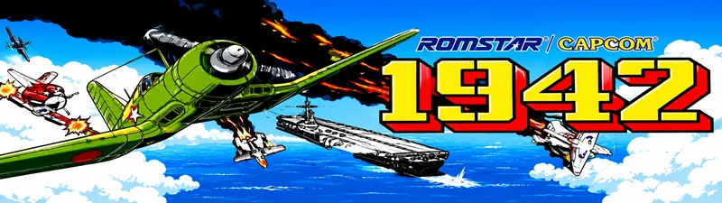 1942 Free Play and High Score Save Kit installation guide marquee