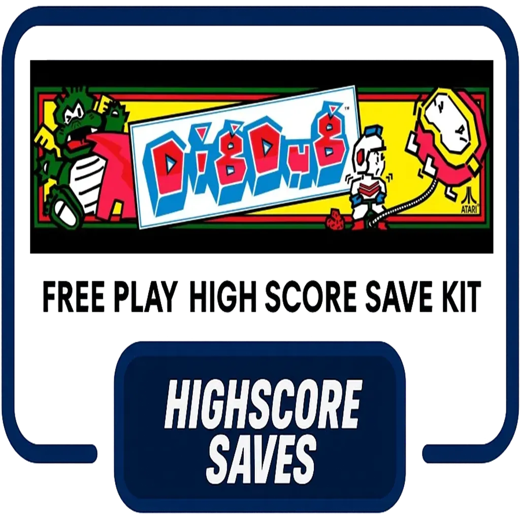 Dig Dug Free Play and High Score Save Kit