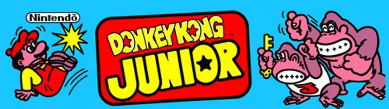 Donkey Kong Junior Free Play and High Score Save Kit installation guide marquee