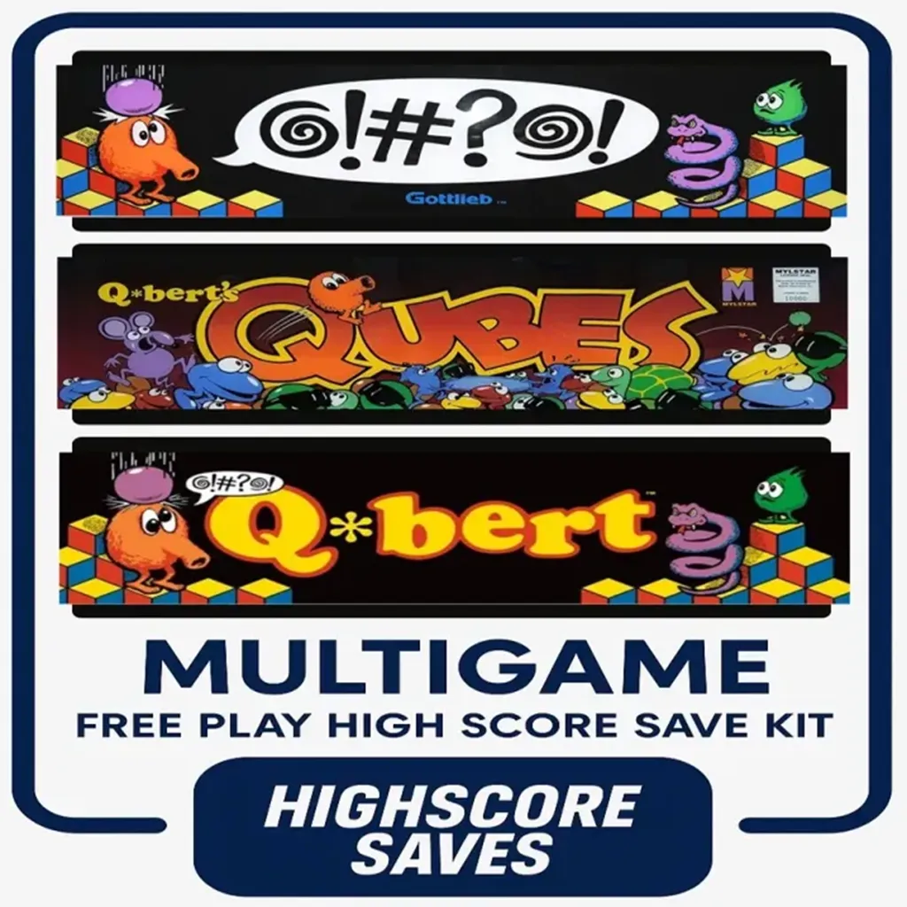 Qbert | Qbert Qubes | FHMC Qbert Multigame Free Play and High Score Save Kit