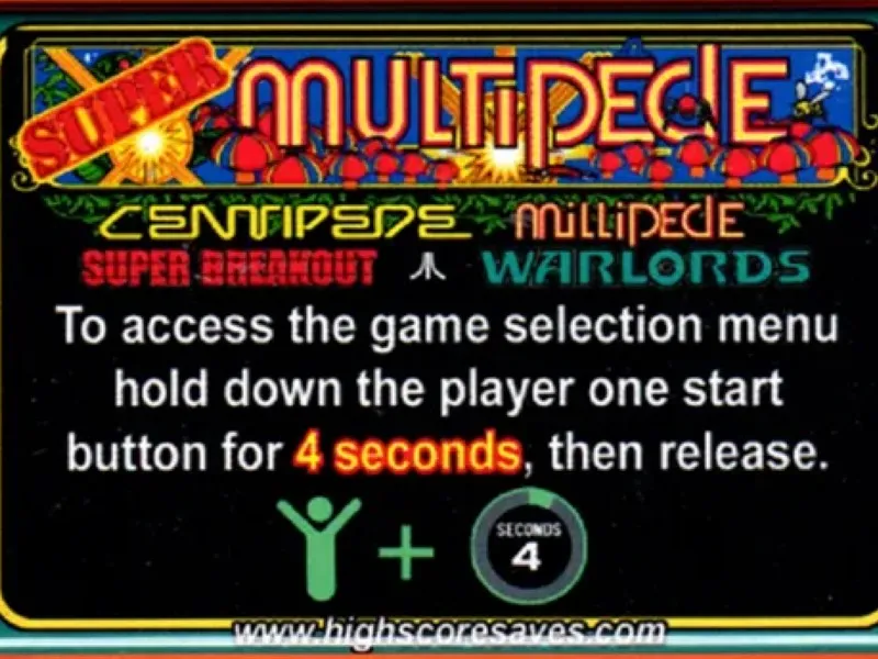 Super Multipede | Centipede | Millipede | Warlords | Super Breakout Multigame Instruction Magnet