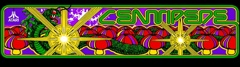 Centipede Free Play and High Score Save Kit arcade marquee