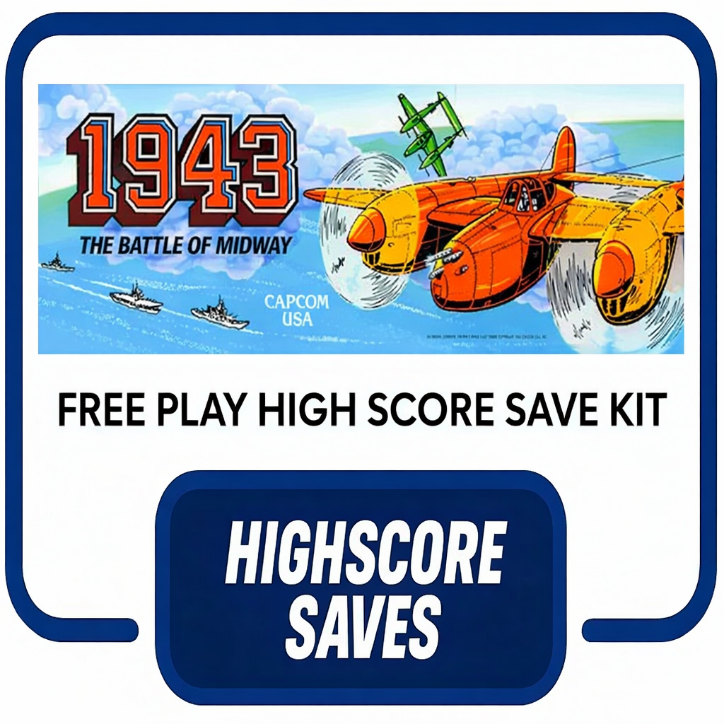 1943 Free Play and High Score Save Kit