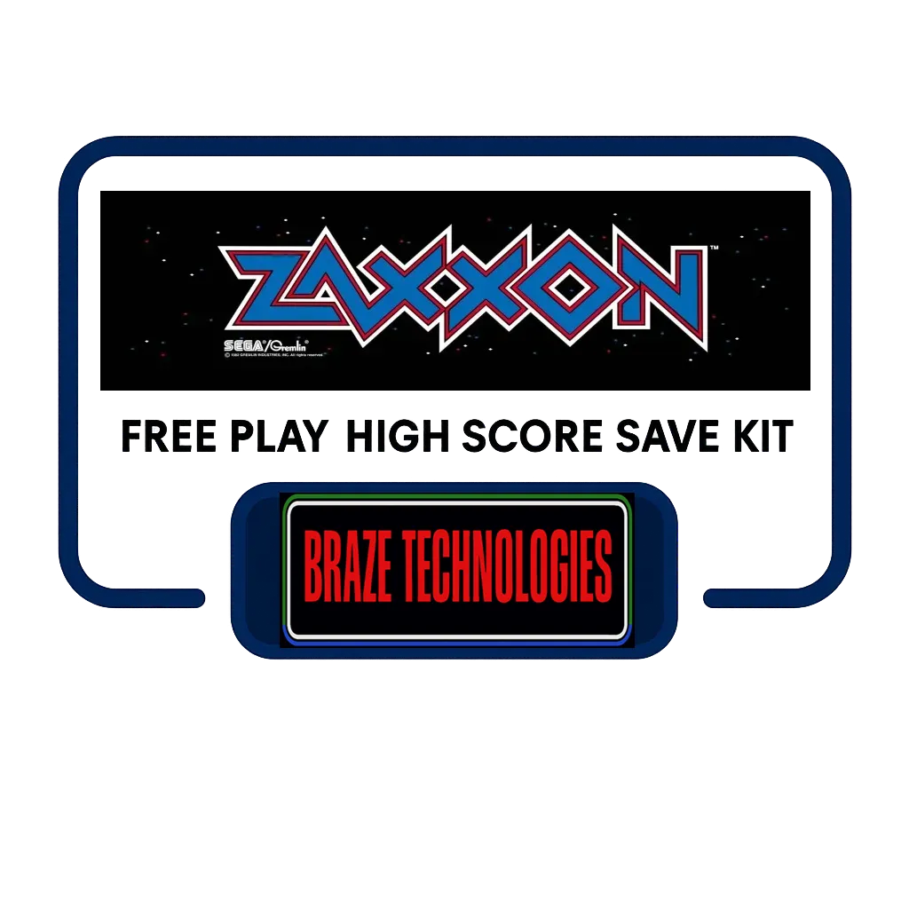 Braze Zaxxon Free Play and High Score Save Kit Braze Zaxxon Free Play and High Score Save Kit